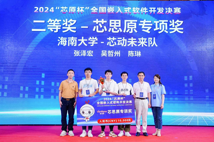 2024“芯原杯”全国嵌入式软件开发大赛海口颁奖 海大代表队获奖(图2)