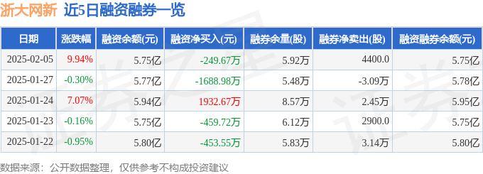 浙大网新（600797）2月5日主力资金净买入138亿元(图2)