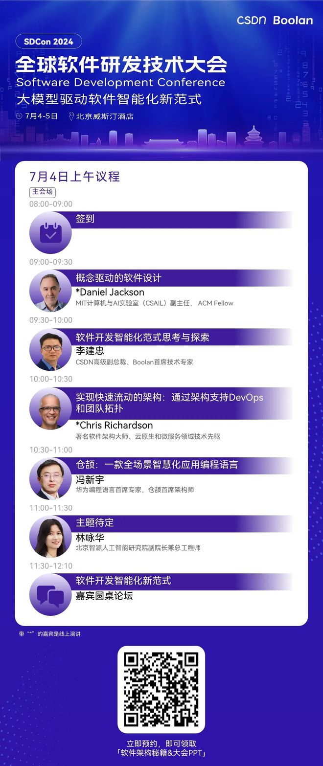 2024 全球软件研发技术大会最新最全的日程来了一键 Get 参会指南！(图2)